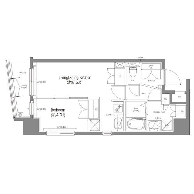 コンフォリア東池袋 0803 間取り図