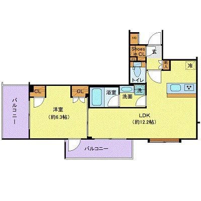 シーフォルム東新宿Ⅱ 507 間取り図