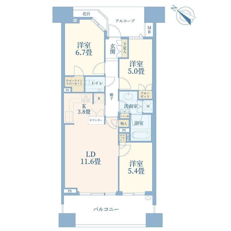 The目黒四季レジデンス 407 間取り図