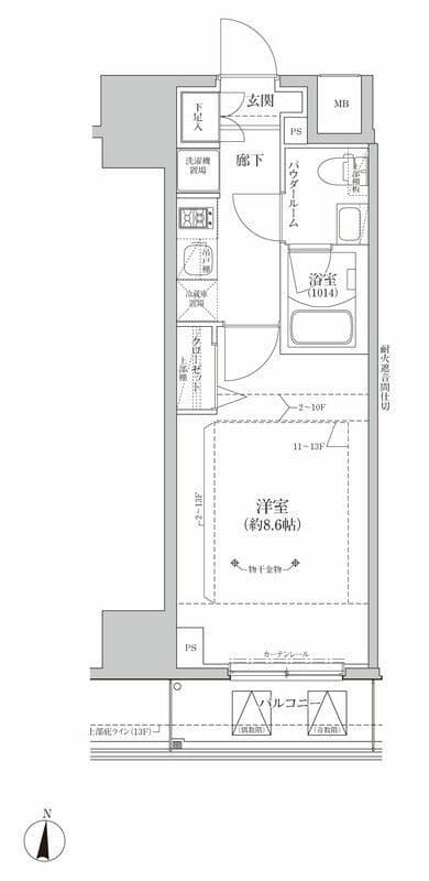 RELUXIA亀有 403 間取り図