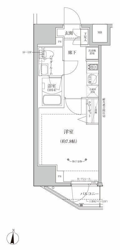RELUXIA亀有 801 間取り図