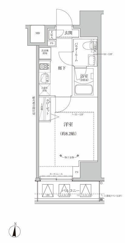 RELUXIA亀有 802 間取り図