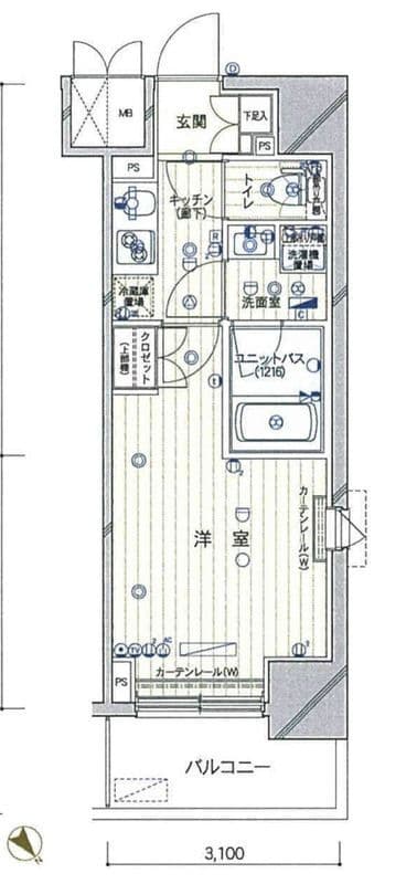 ルーブル中板橋弐番館 1006 間取り図