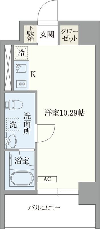 オープンブルーム東新宿 0402 間取り図