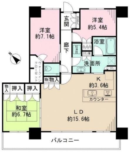 キャナルファーストタワー 1902 間取り図