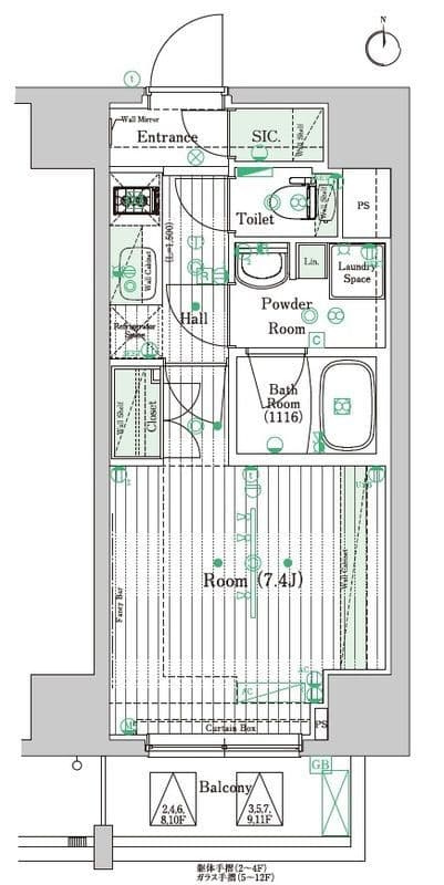 ブライズ住吉DUE 1003 間取り図