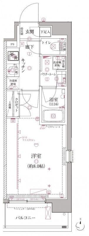 クレイシア森下 106 間取り図
