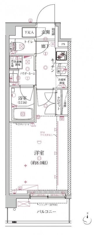 クレイシア森下 209 間取り図