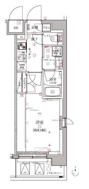 クレイシア森下 310 間取り図