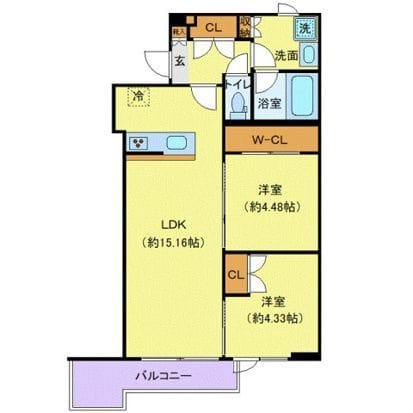 オープンブルーム渋谷本町 502 間取り図