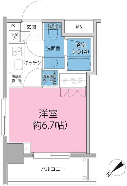 パークハビオ東向島 1003 間取り図