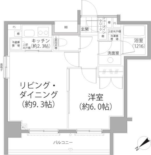 パークハビオ東向島 101 間取り図
