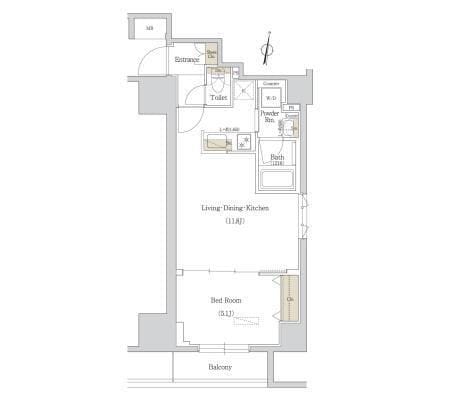アーバネックス西新宿 206 間取り図
