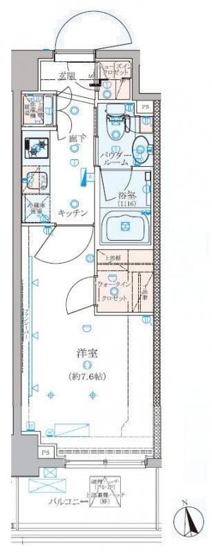クレイシア新宿パークコンフォート 603 間取り図