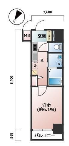 アヴァンティーク銀座2丁目弐番館 504 間取り図