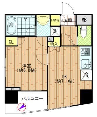 アリーチェ中落合 601 間取り図