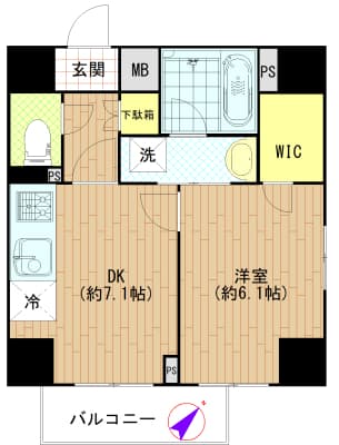 アリーチェ中落合 703 間取り図