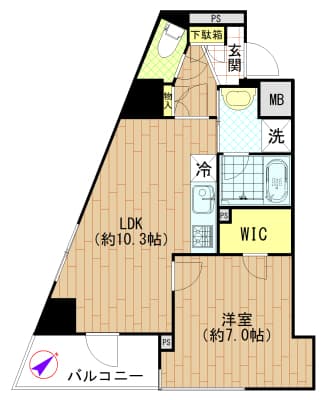 アリーチェ中落合 802 間取り図
