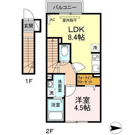 アンジュール西落合 202 間取り図