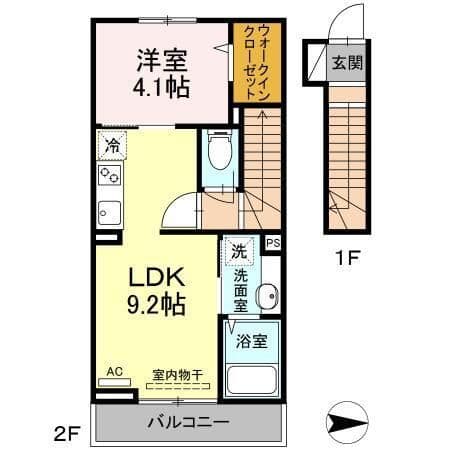 アンジュール西落合 206 間取り図