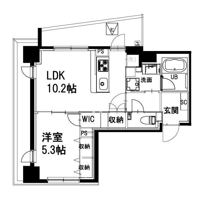 市ヶ谷仲之町ヒルズ ウイング:South棟 510 間取り図