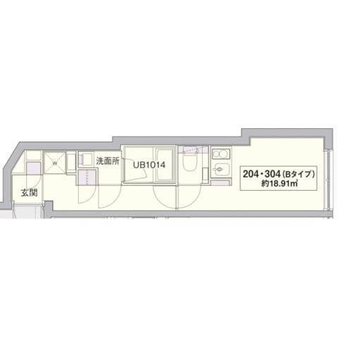 ミライズ世田谷豪徳寺 204 間取り図