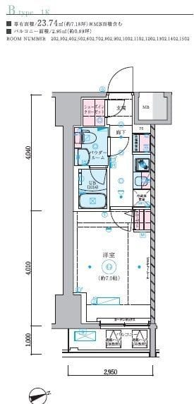 GENOVIA金町 1502 間取り図