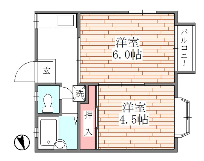 スターハイツ一番館 202 間取り図