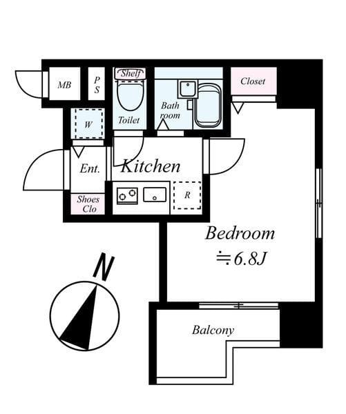 スパシエ グラフィカ レジデンス 301 間取り図