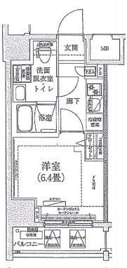 アイルYOKOHAMA関内 1001 間取り図