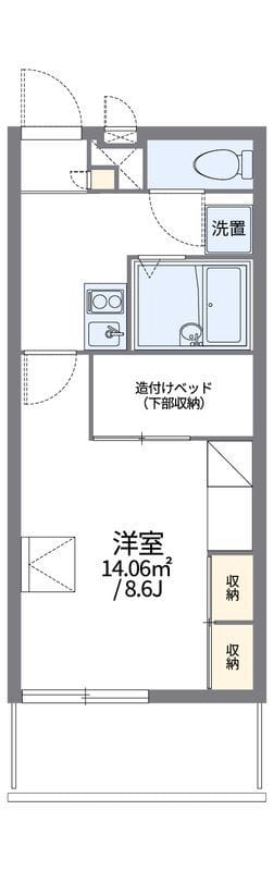 レオパレスリバーサイド藤 204 間取り図