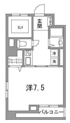 コンフォート築地 401 間取り図
