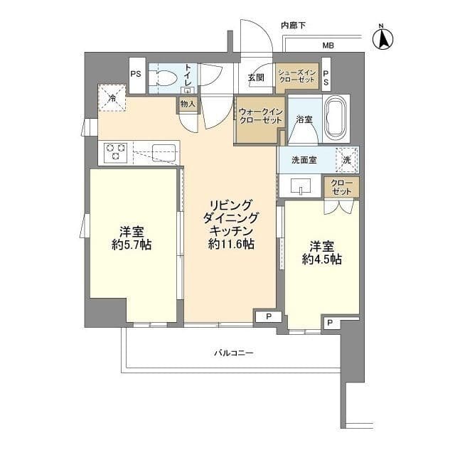 ルジェンテ上野稲荷町 1301 間取り図