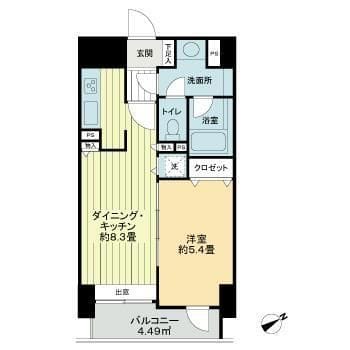 ライオンズマンション浅草橋 1003 間取り図
