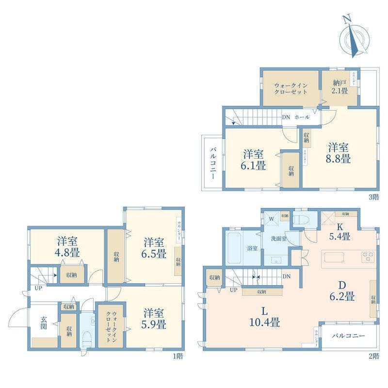 高井戸東2丁目戸建 45万円/なし/入力なし 間取り図