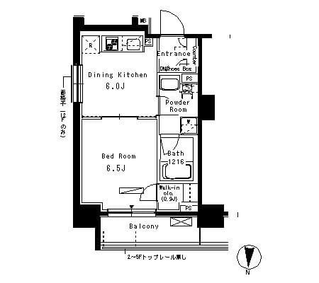 パークアクシス亀戸 1105 間取り図