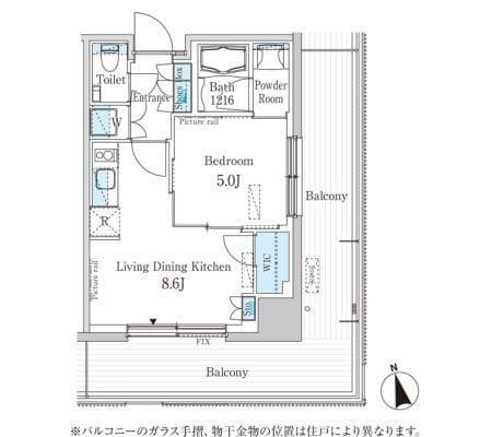 パークアクシス柏の葉 802 間取り図