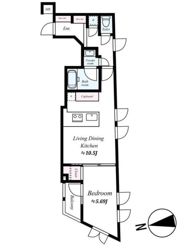ビバリーホームズ五反田 314 間取り図