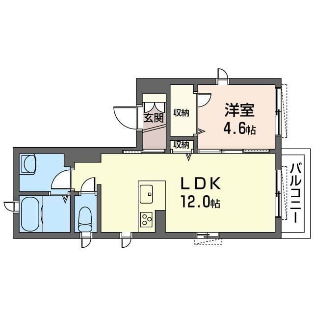 グロウ白金高輪 00201 間取り図