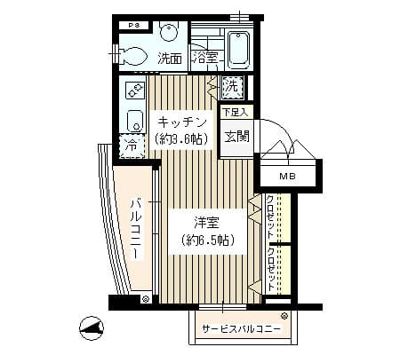 アンシャンテ世田谷 503 間取り図
