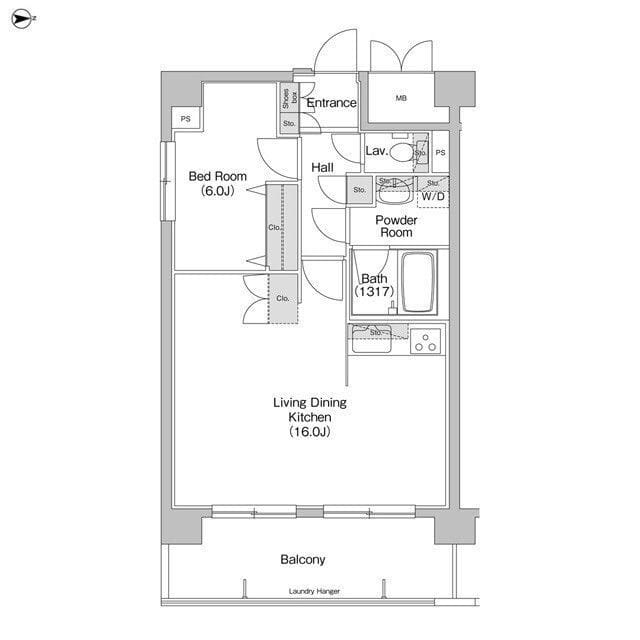 コンフォリア東品川 0507 間取り図