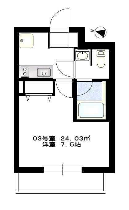 b’CASA東十条 203 間取り図