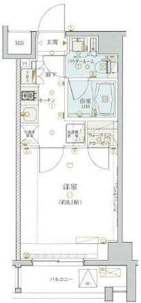 リヴシティ武蔵野ミュジオ 502 間取り図