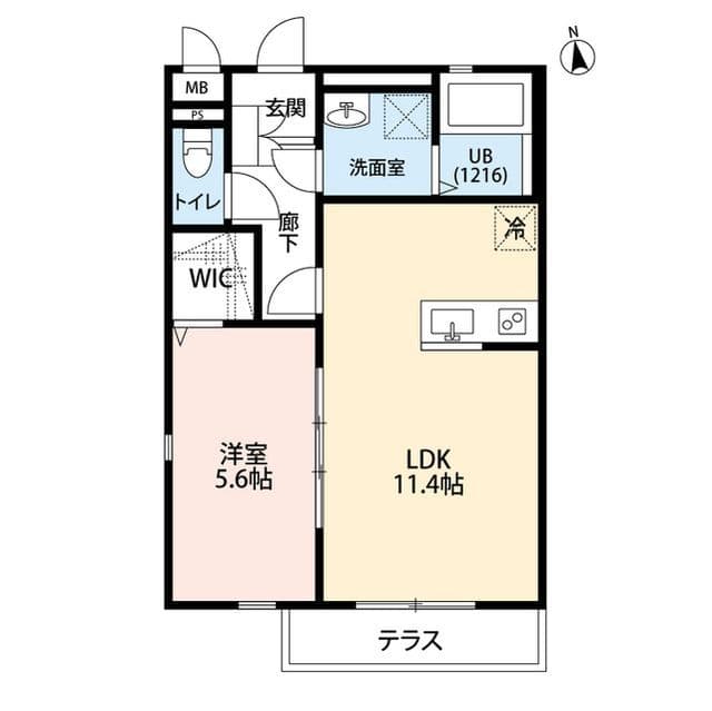 クレール桜 201 間取り図