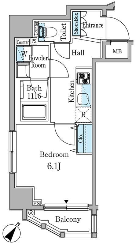 RIOPRADO赤坂 804 間取り図