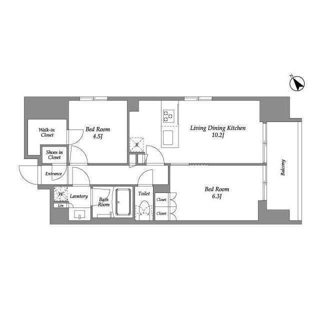 シーズンフラッツ大森西 0303 間取り図