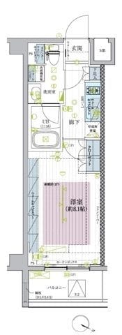 ブライズ蒲田EAST 212 間取り図