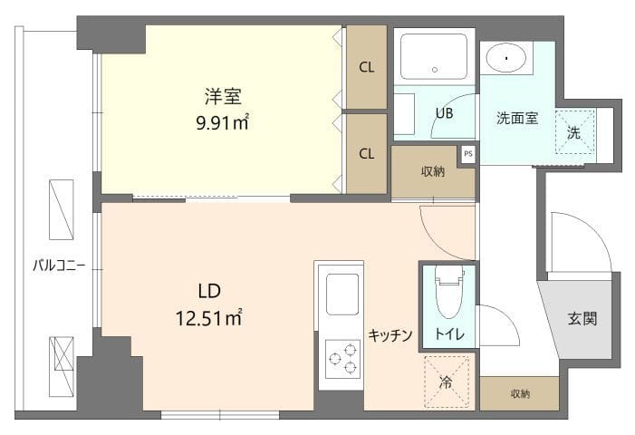 Reframe 5 早稲田 602 間取り図