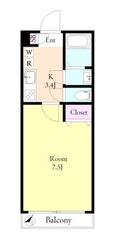 ロイヤルオーク 203 間取り図