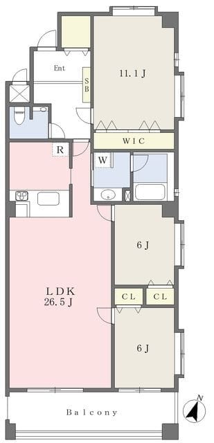 上用賀ガーデン 207 間取り図
